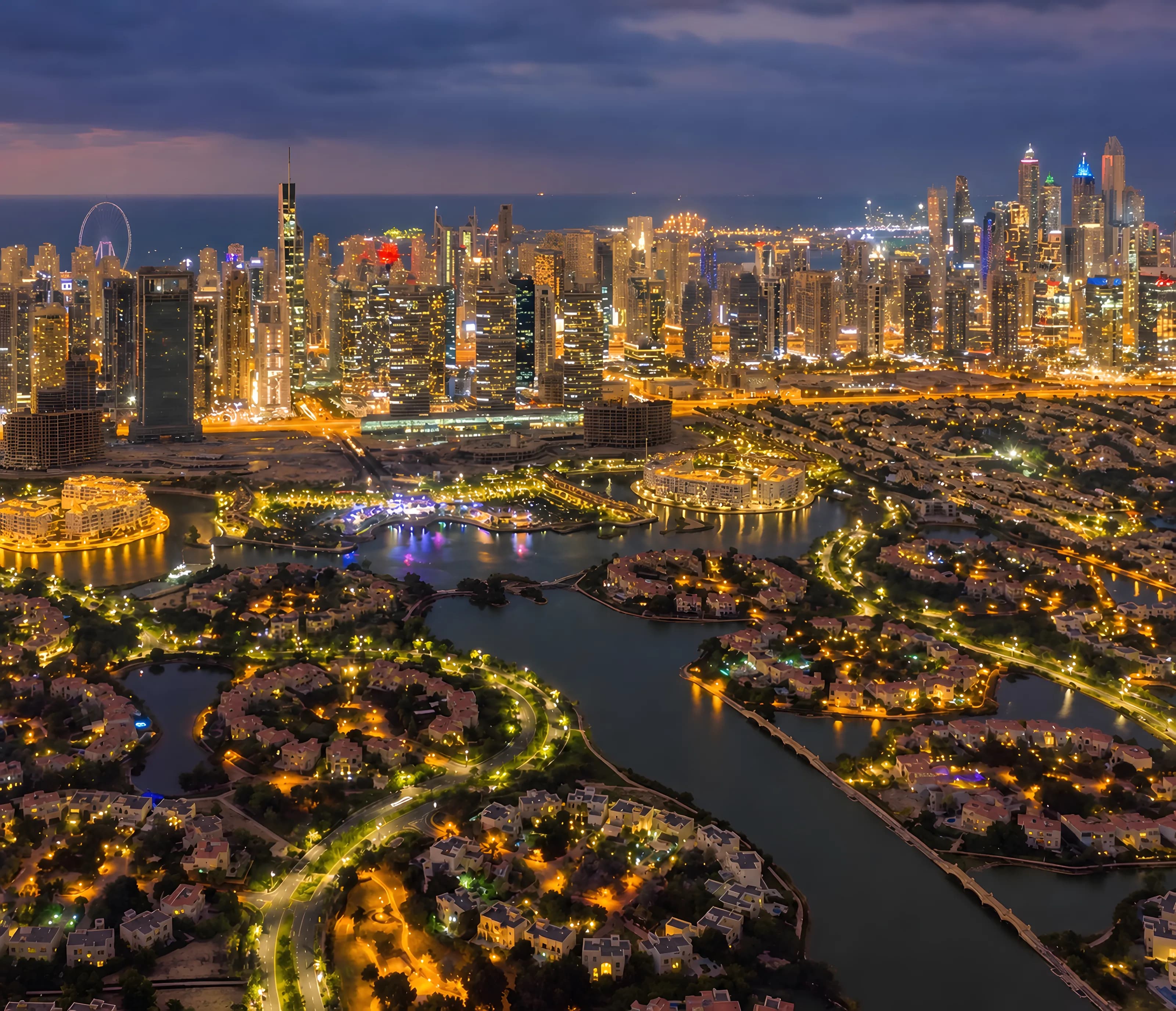 Jumeirah Islands at night